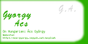 gyorgy acs business card